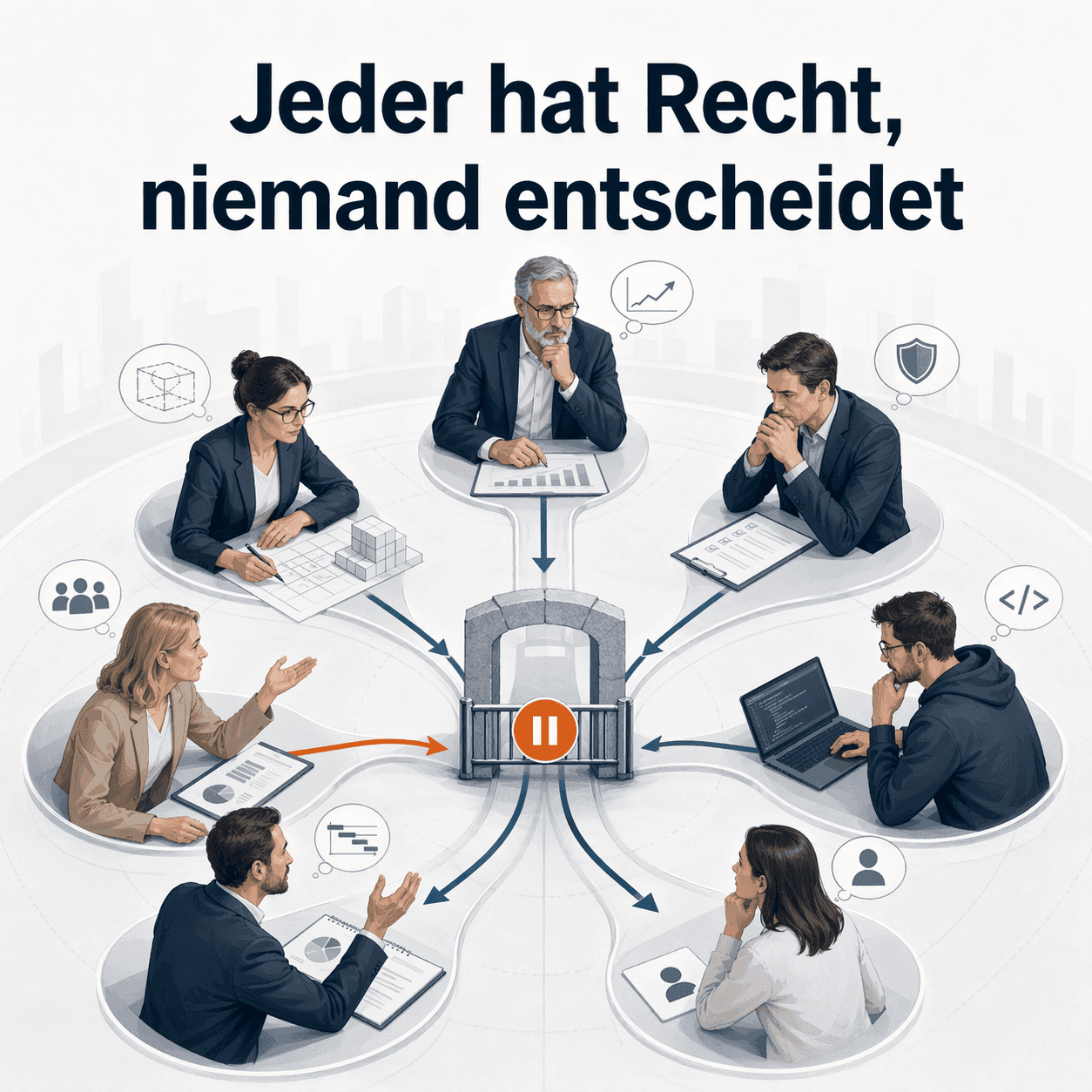 Jeder hat Recht, niemand entscheidet
