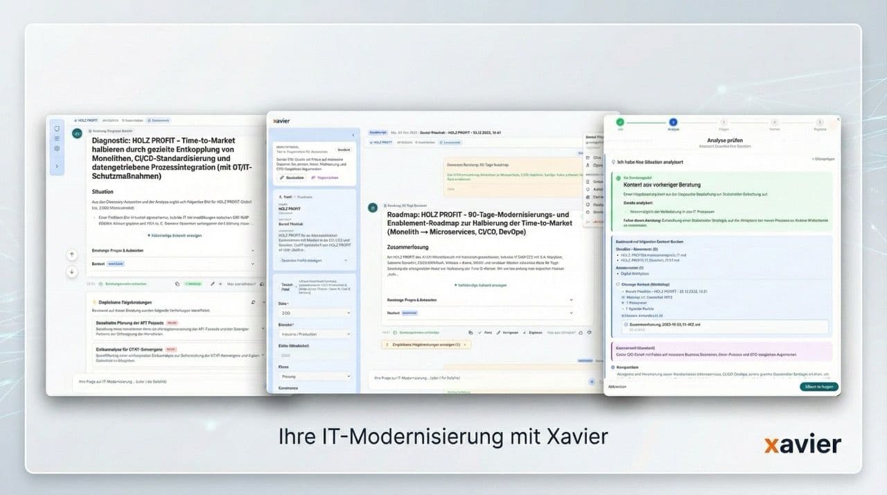 Xavier - Decision Intelligence für fundierte IT-Modernisierungsentscheidungen